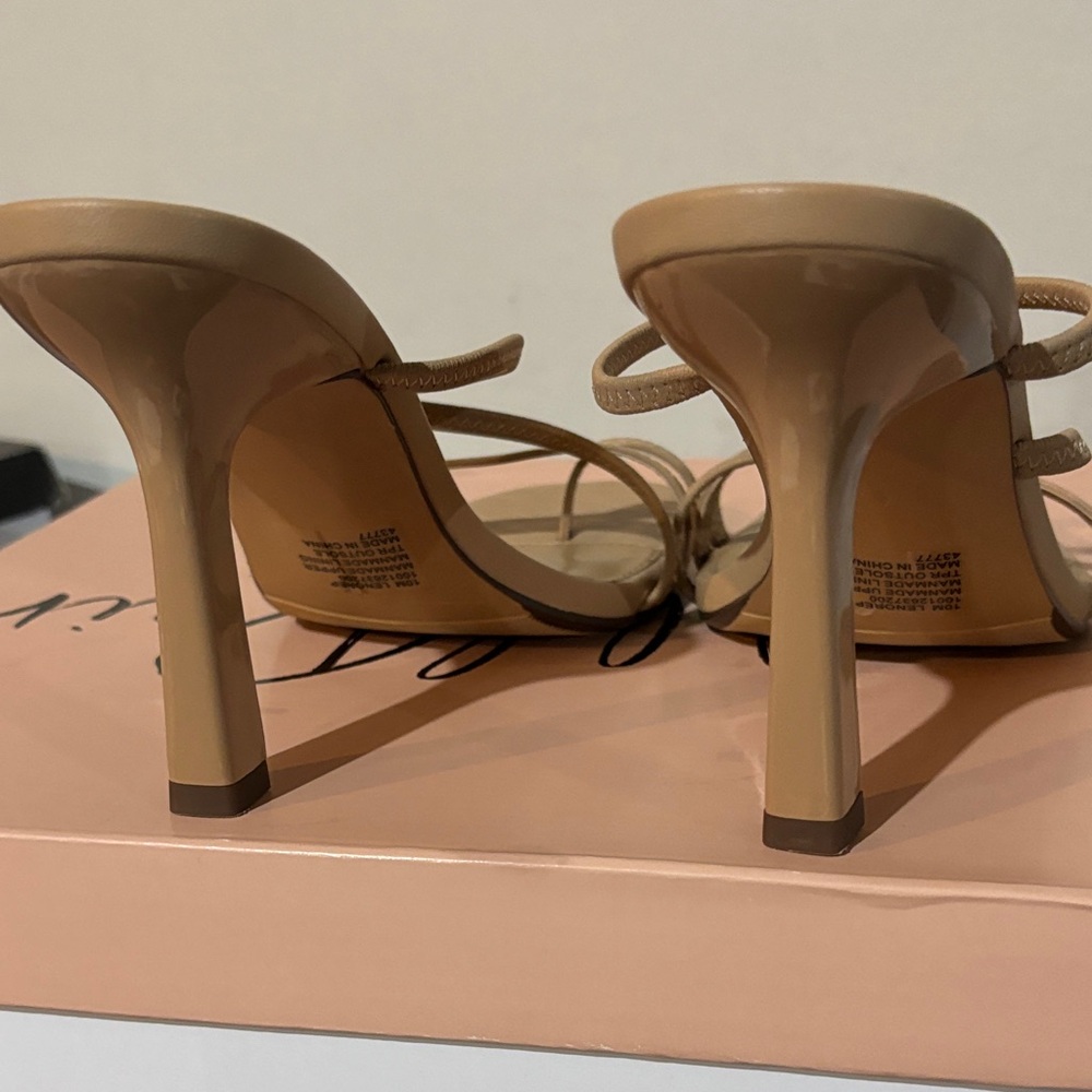 Wild Pair Lenore Beige Strappy Heels - Picture 5 of 6